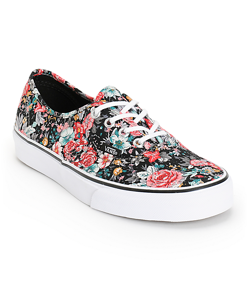 Vans кеды authentic с цветочным принтом