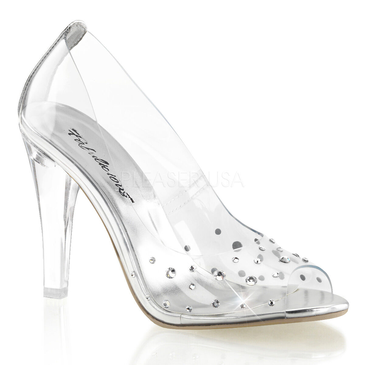 Босоножки Pleaser со стразами cle430rs/c