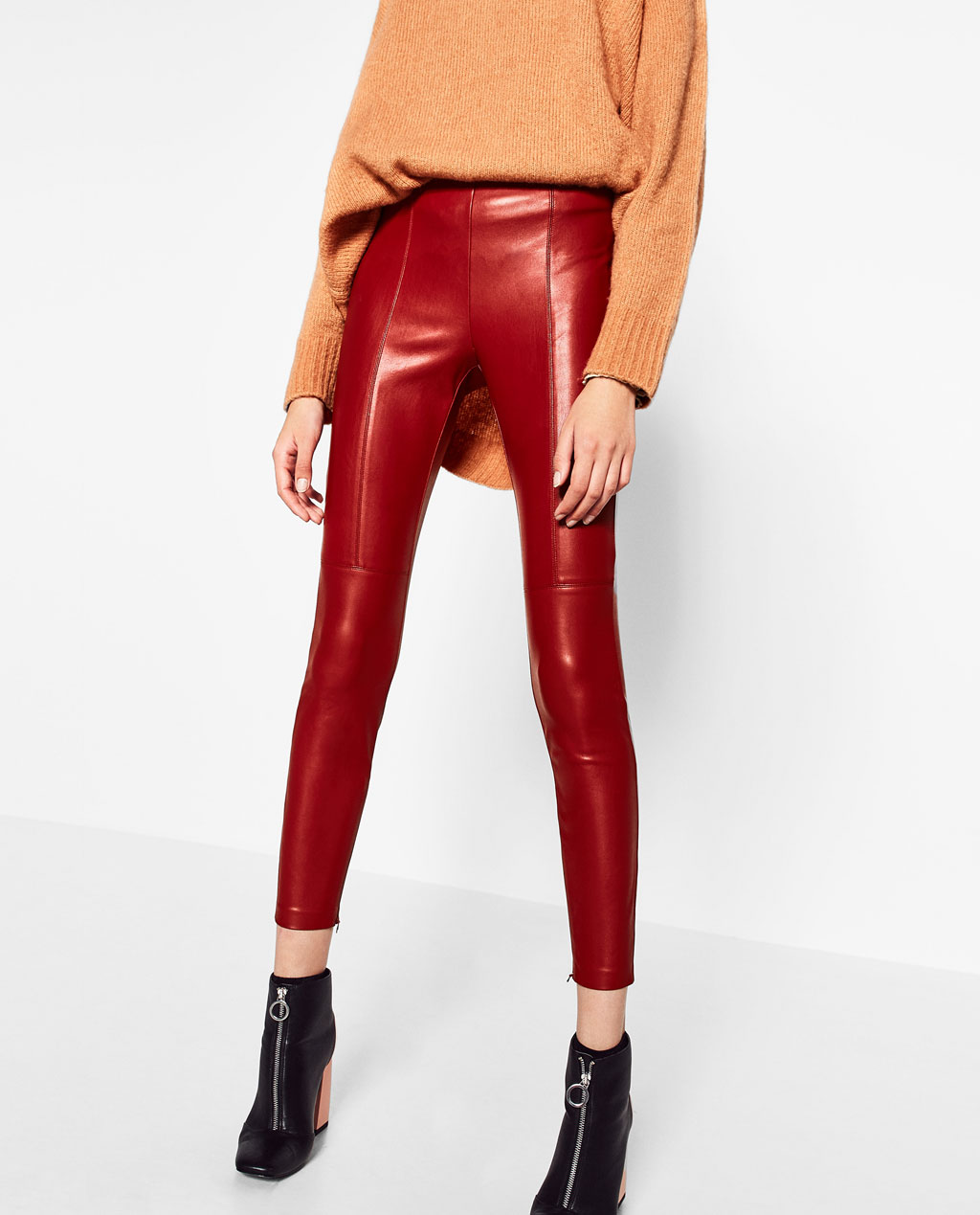 Trafaluc Zara кожаные брюки