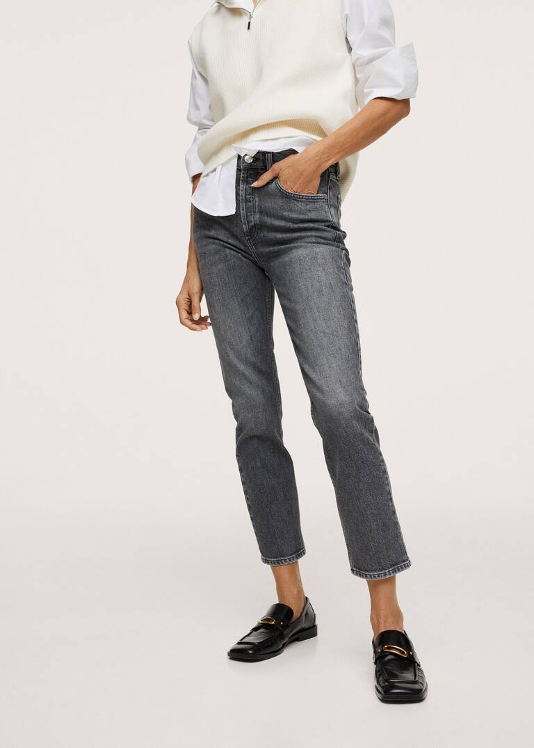Mango Jeans Flare Tejano medio