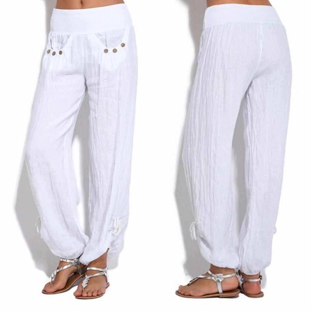 Брюки men Casual Harem Pants Baggy wide Leg trousers