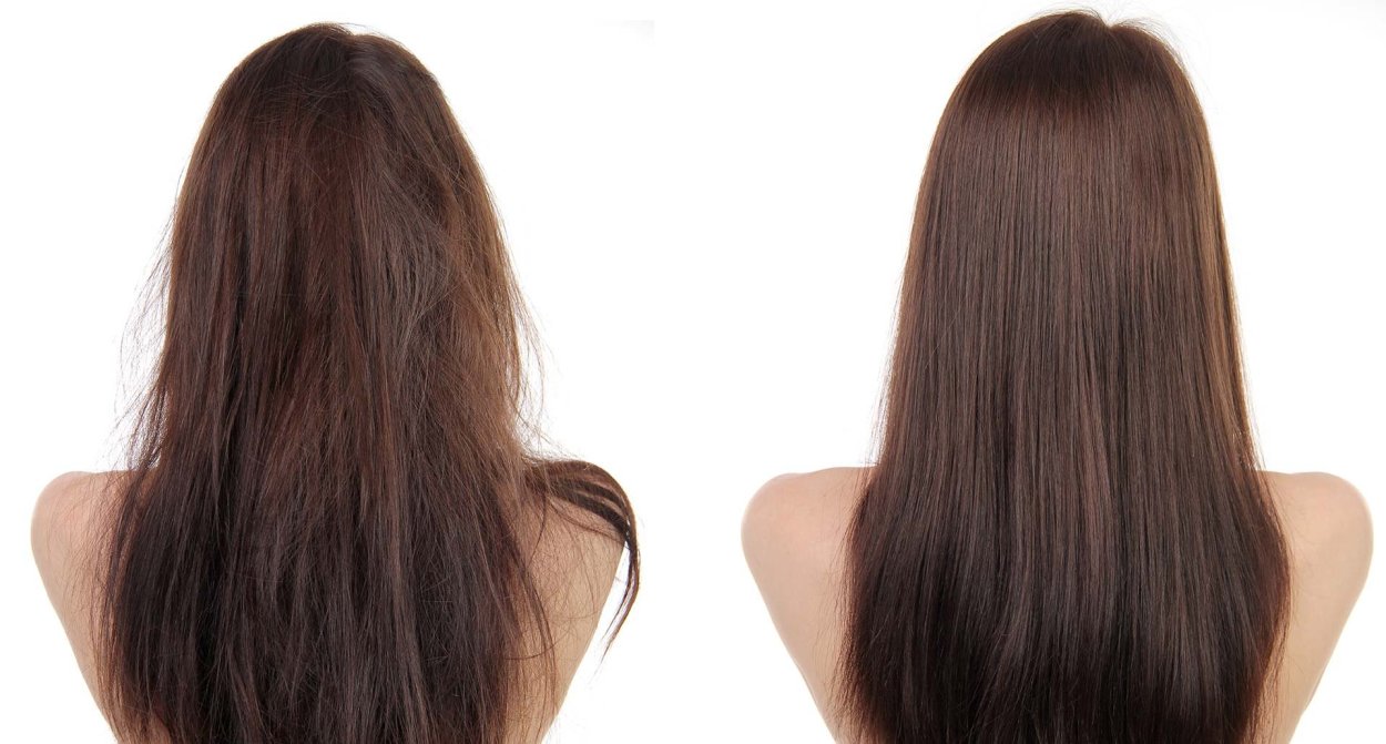 Густые волосы до и после