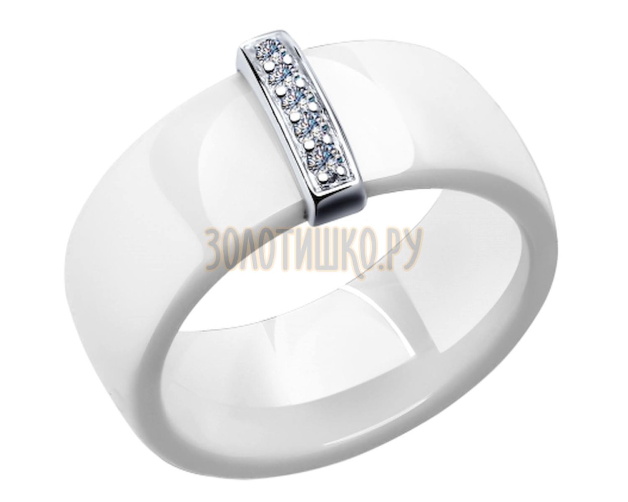 Кольцо из серебра с фианитами в4к450962пч