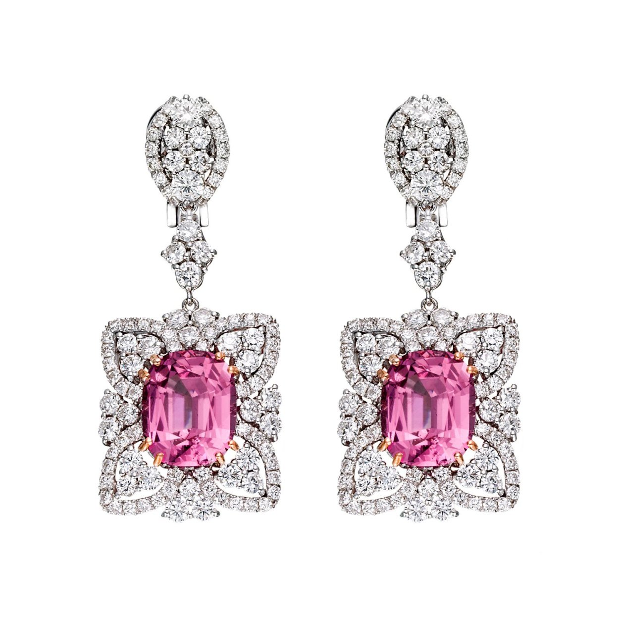 Графф серьги Pink Sapphire
