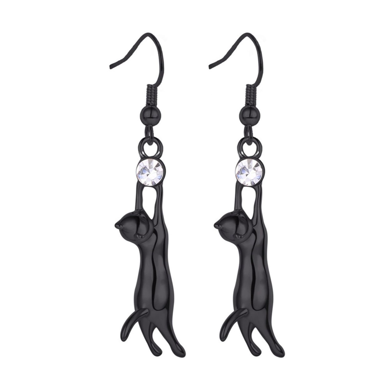 Серьги кошки серебро