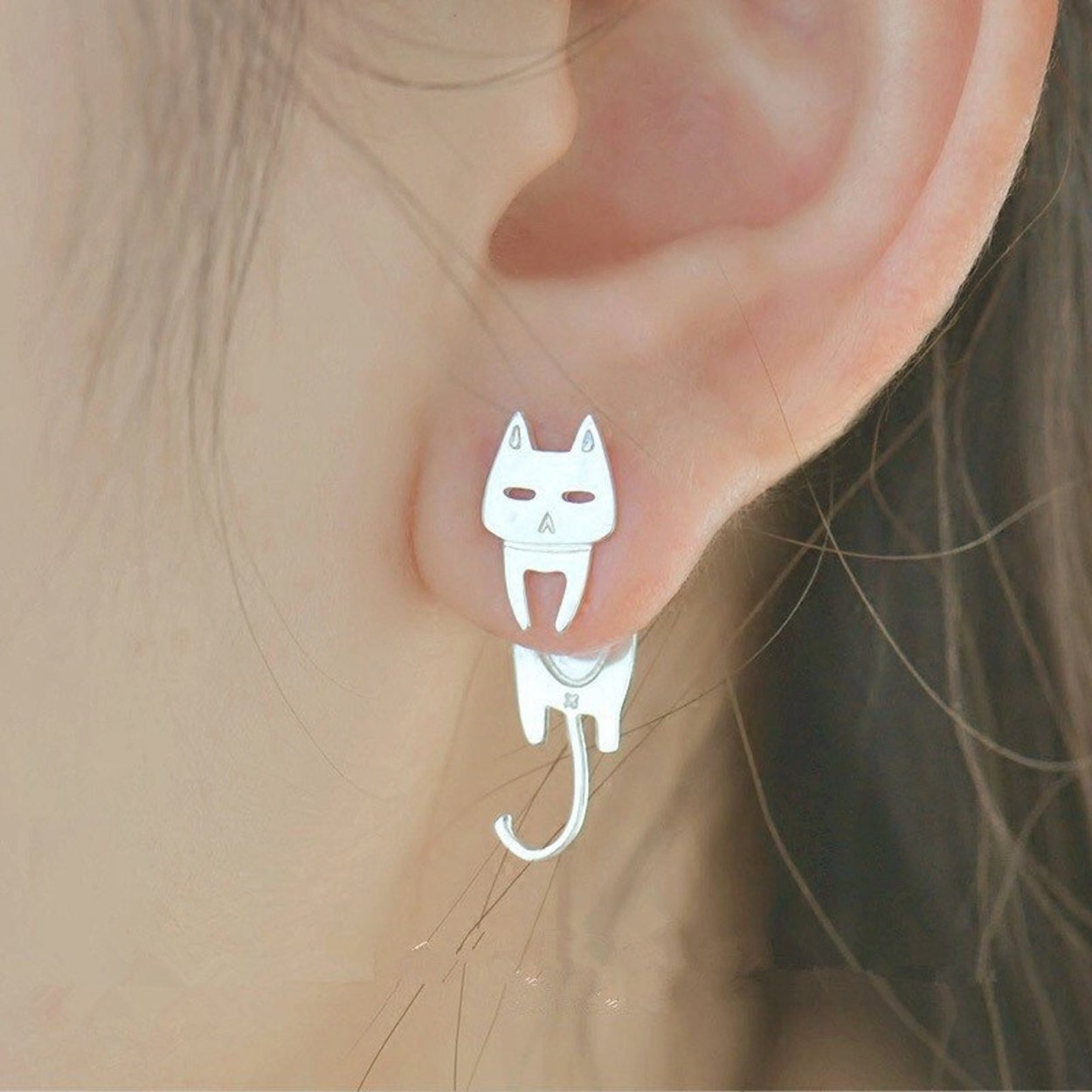 Серьга кот