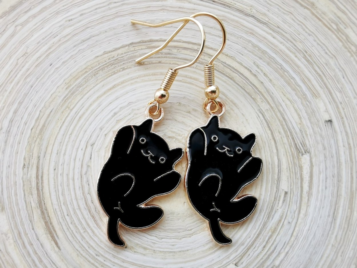 Серьга кот
