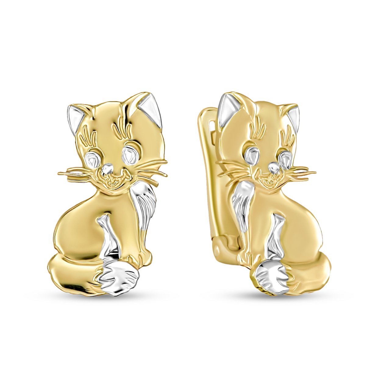 Серьги в виде кошки