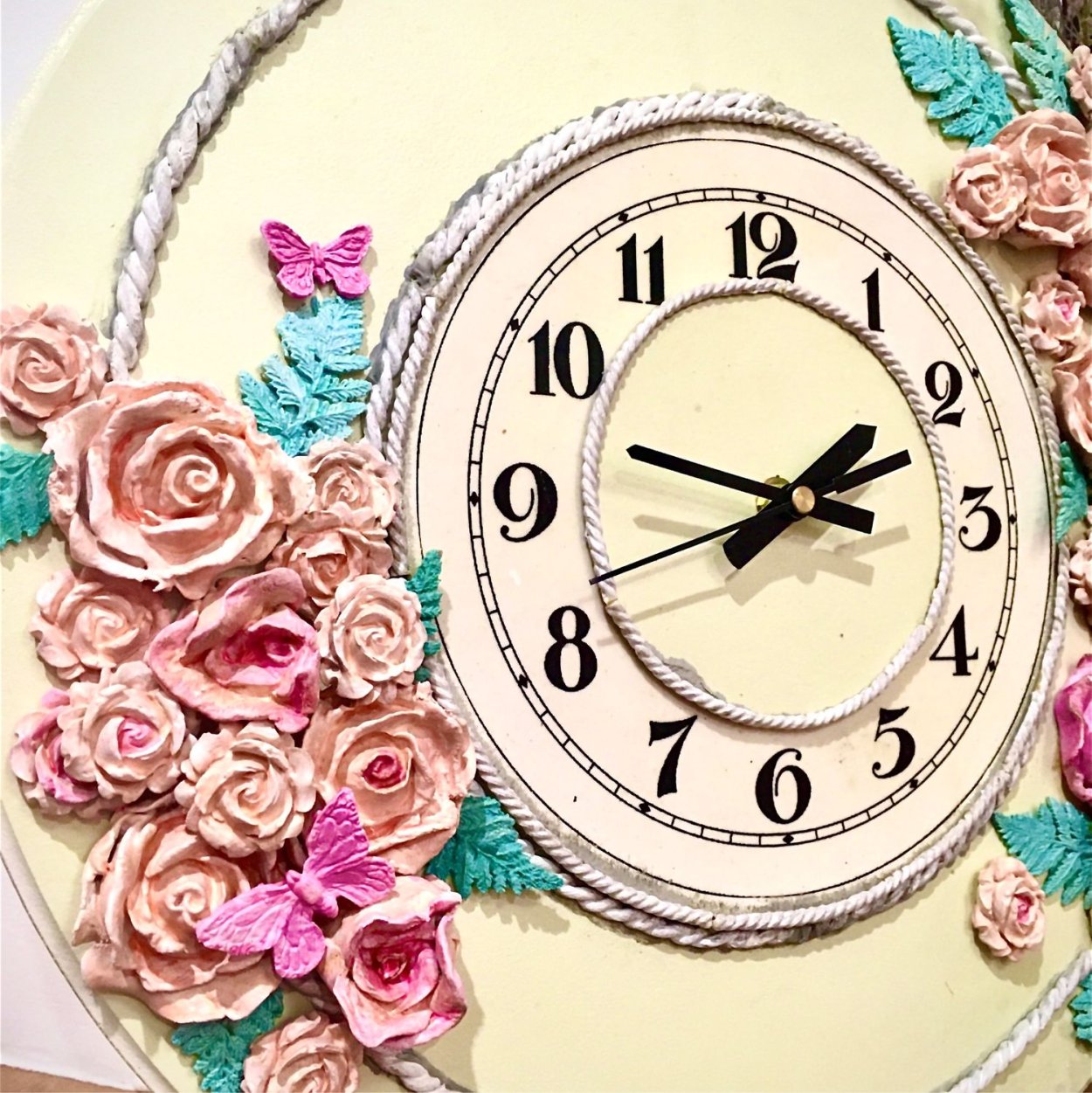 Настенные часы "розы", 16 см