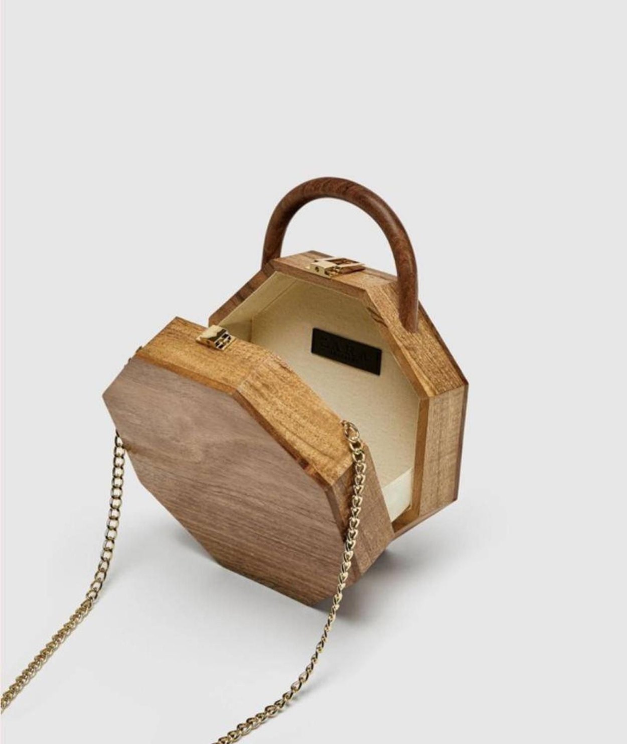 Zara сумка деревянная