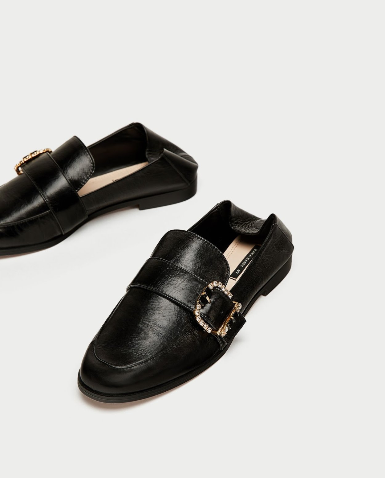 Zara тапочки кожаные