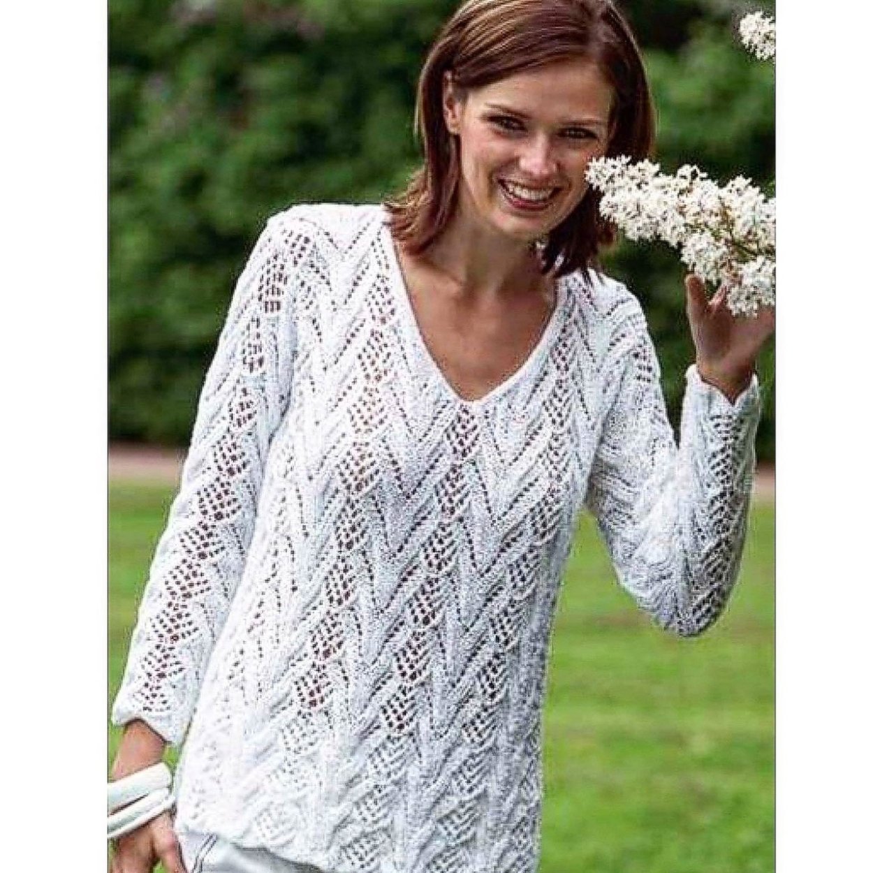 Белый кардиган *Heine Crochet Cardigan*