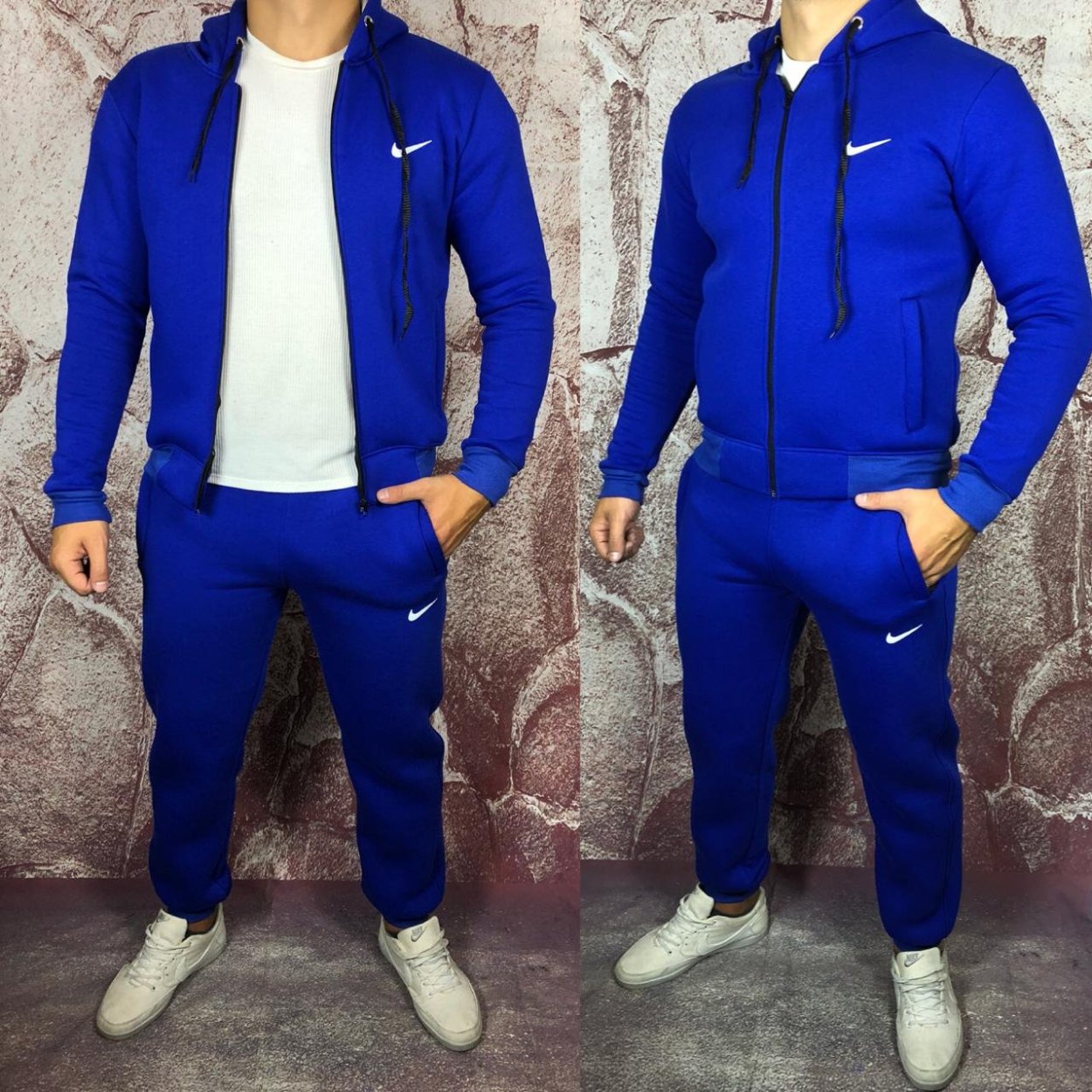 Голубой спортивный костюм мужской