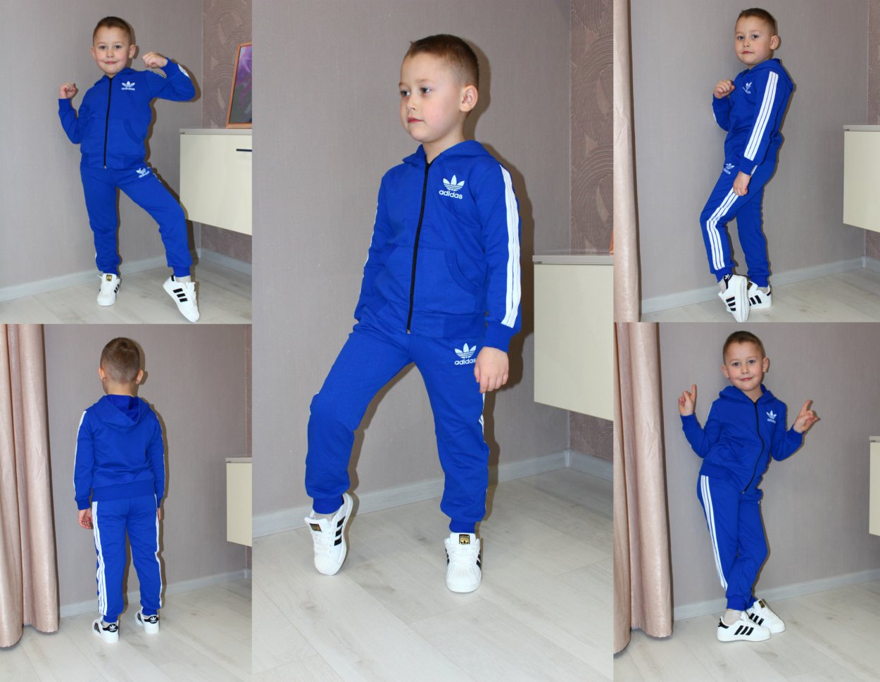 Синий спортивный костюм детский